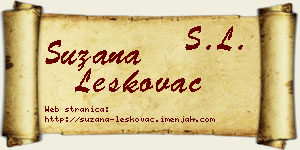 Suzana Leskovac vizit kartica